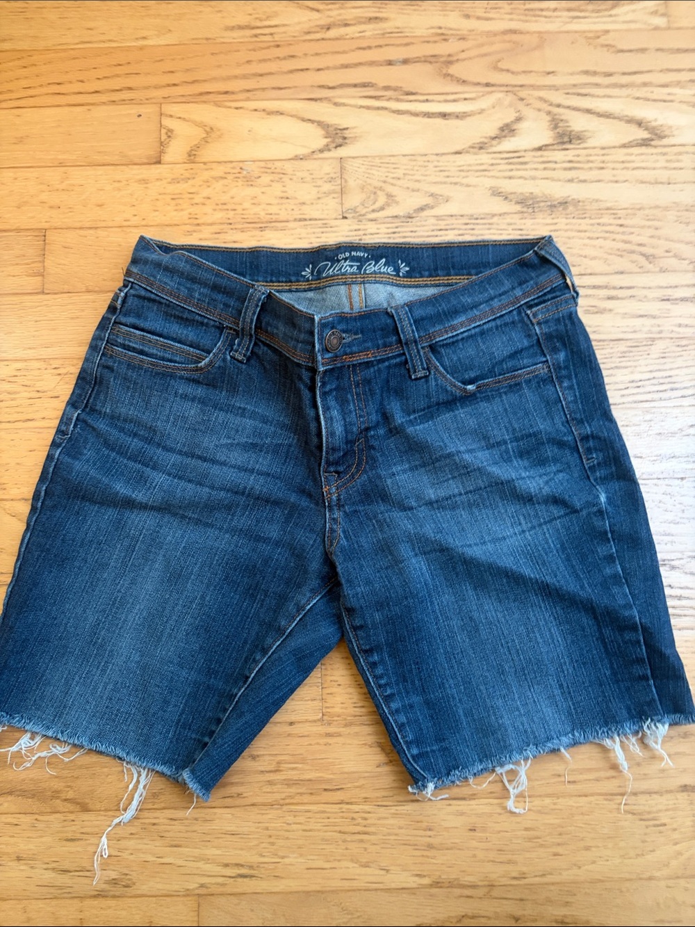 Old Navy Ultra Blue Dark Blue Denim Cutoff Shorts